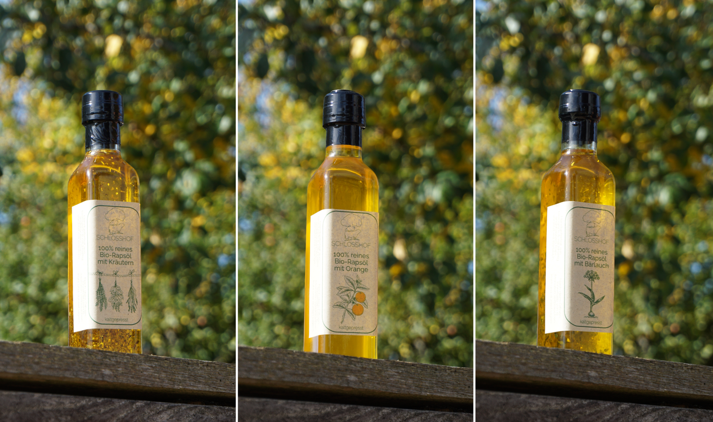 Geschenkpaket "Weihnachtsmarkt" mit Bio-Speiseölen und Essig/Balsamico